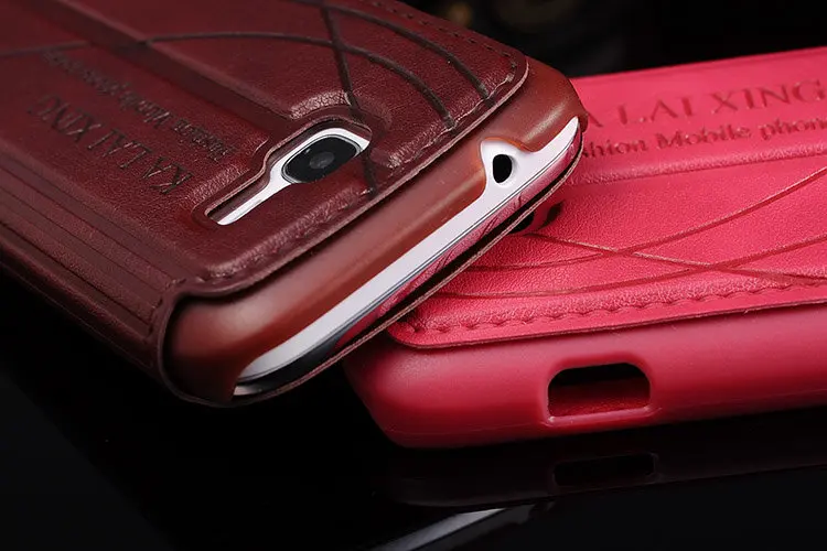 2016 Топ Роскошные Смарт Окно сенсорный Овчины кожа Откидная Крышка телефон Чехол