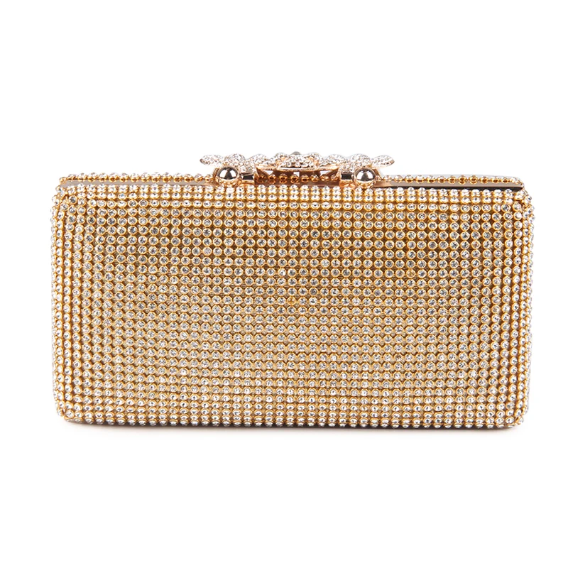 Роскошный блестящий женский вечерний клатч с кристаллами высококачественные