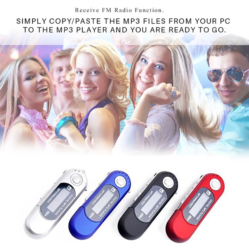 2019 Новый портативный плеер мини USB флэш MP3 цифровой ЖК экран Поддержка 32 Гб TF карта