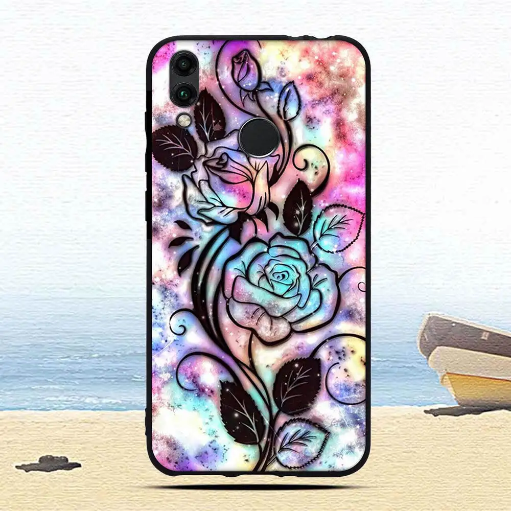 

Silicone TPU Case For Huawei Honor 8C Soft Cat Animal Flowers Cartoon printing Case Protective cover for honor8C fundas coque