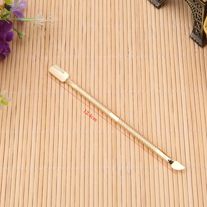 

1Pc Stainless Steel Cuticle Pusher Trimmer Remover Pedicure Nail Art Tools Gold