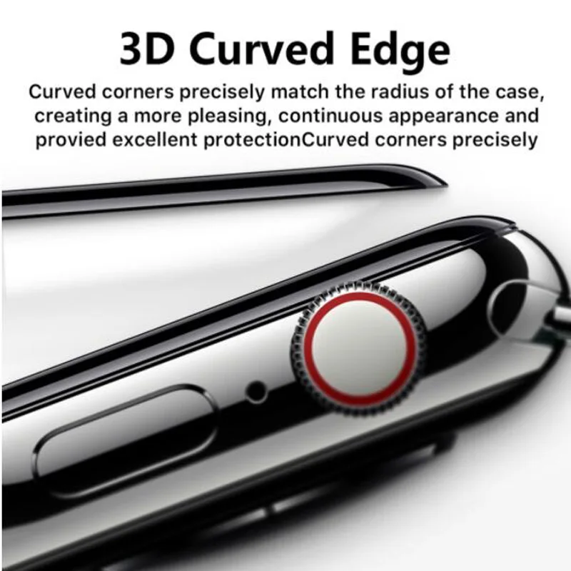 Для Apple Watch Series 4 40 мм 44 закаленное стекло 3D изогнутый край Полное покрытие