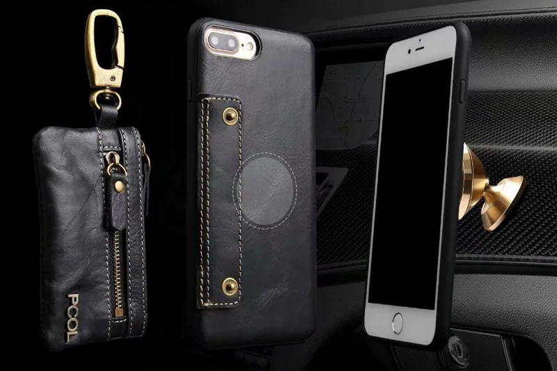 Чехол для Iphone 7 8 Plus, подвесной чехол на талию, чехол для Apple Funda Etui, роскошный кожаный кошелек, чехол для телефона, чехол, чехол, сумки