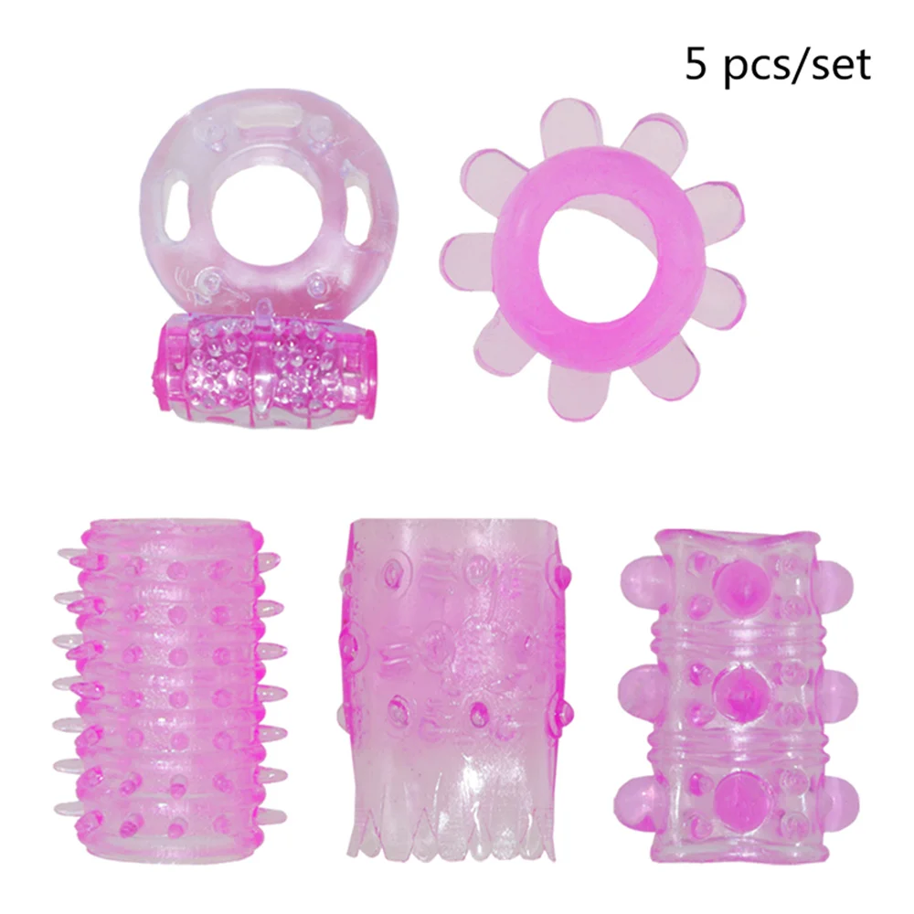 5 различных колец для пениса секс вибрационное кольцо вибратор увеличения