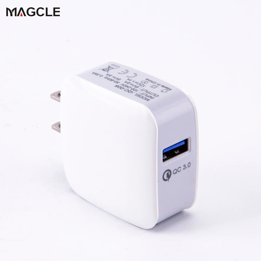 Magcle QC3.0 зарядное устройство 18 Вт QC3.0 настенное зарядное устройство быстрое USB зарядное устройство(Быстрая зарядка 2,0 Совместимо) для samsung huawei Xiaomi LG