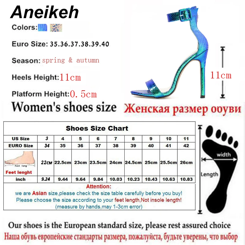 Сандалии Aneikeh женские на высоком тонком каблуке босоножки с ремешком щиколотке