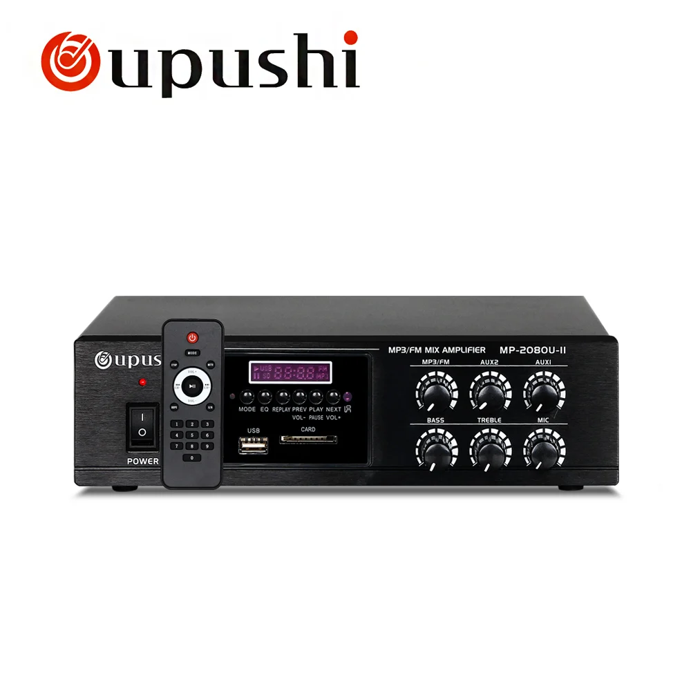OUPUSHI MP 2050U 60 Вт 80 усилитель с FM Bluetooth цифровым сигналом USB|80w amplifier|amplifier with fmamplifier 80w |