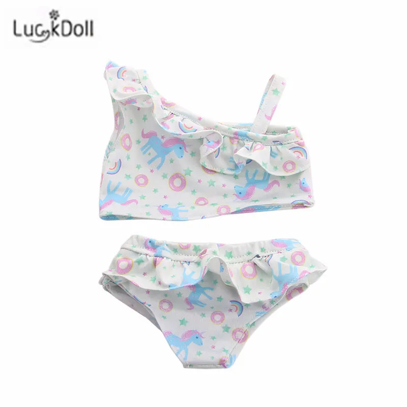 LUCKDOLL Купальник Модный костюм подходит 18 дюймов Американский 43 см Кукла одежда аксессуары, игрушки для девочек, поколение, подарок на день рождения