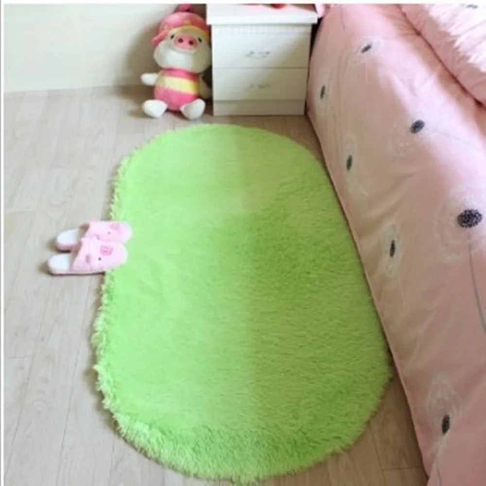 Толстый Овальный шелковистый коврик ковер для спальни гостиной кофейного