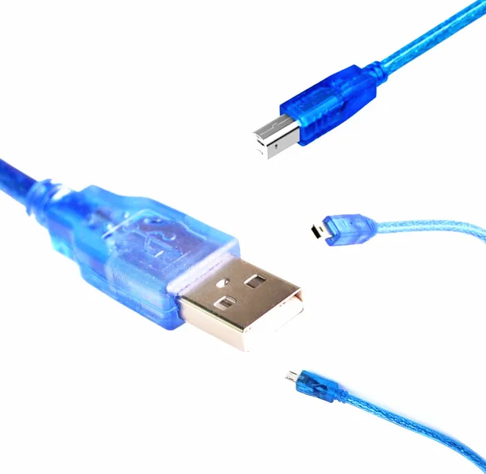 USB кабель 30 см для arduino Uno r3/Nano/MEGA/Leonardo/Pro micro/DUE Blue высококачественный Тип A/Mini USB/Micro