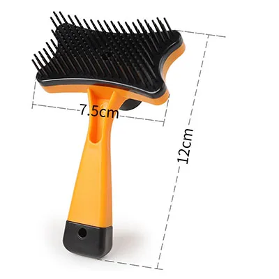 orange Самоочищающаяся щетка для домашних животных, профессиональная щетка для кошек, собак, кроликов - Цвет: orange