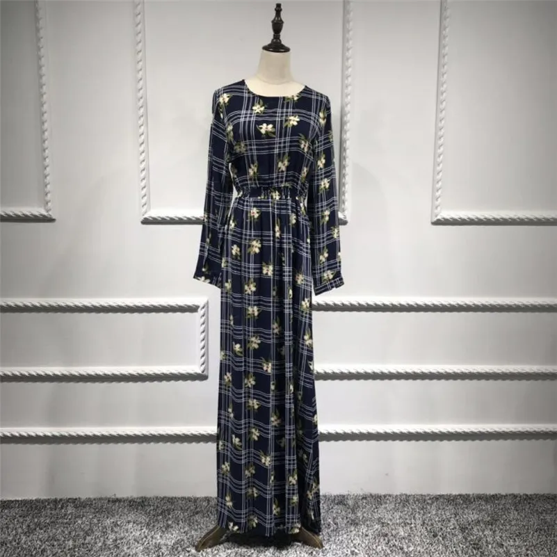 Женское шифоновое платье с принтом длинное в мусульманском стиле турецком и