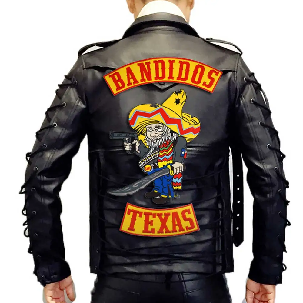 BANDIDOS TEXAS MC патч подложка вышитые Панк байкерские патчи Одежда Наклейки