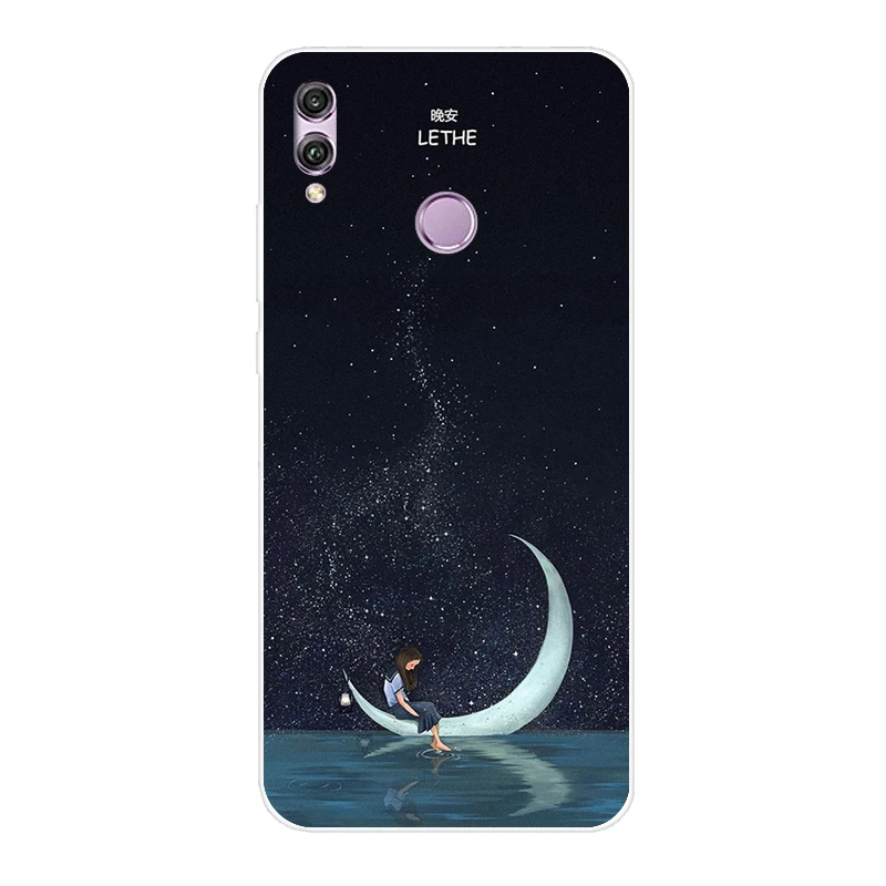Силиконовый чехол для huawei honor 8c 8x, милый бампер с принтом, чехол для huawei honor 8 C X, Fundas Coque, задняя крышка для телефона