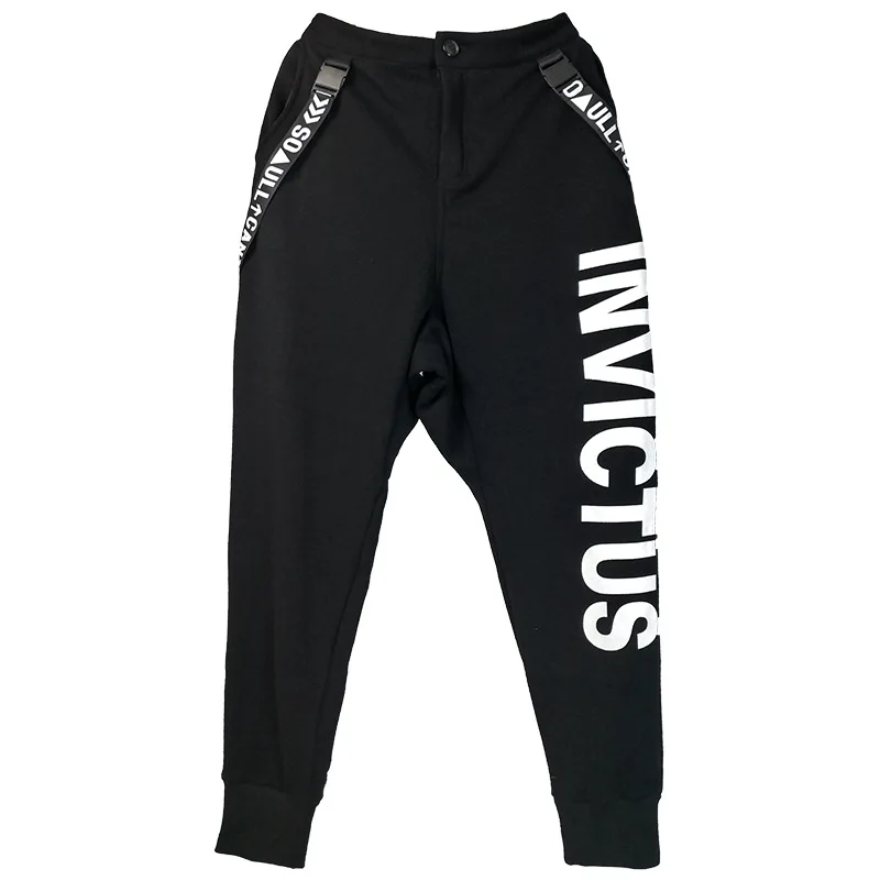 2018хип хоп женская одежда с флисовой высокой поясной ремень спортивные брюки