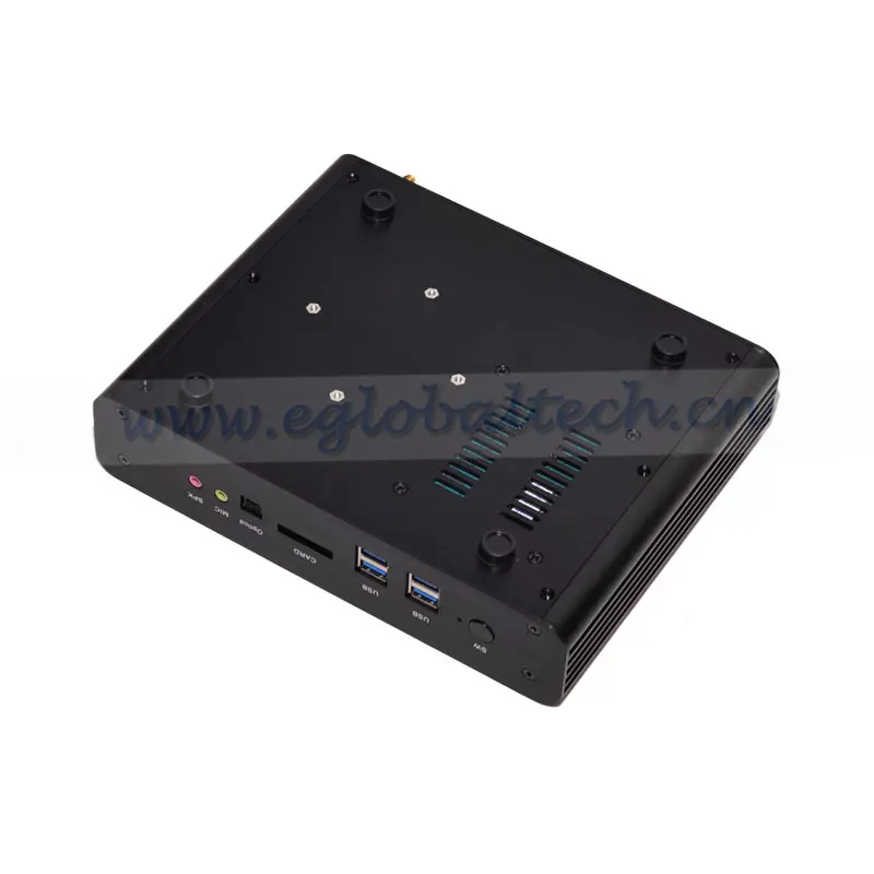 Процессор EGLOBAL Fanless I7 Мини ПК Windows 10 HTPC TV Box Intel Core 4500U Dual LAN Mini PC HDMI ITX игровой