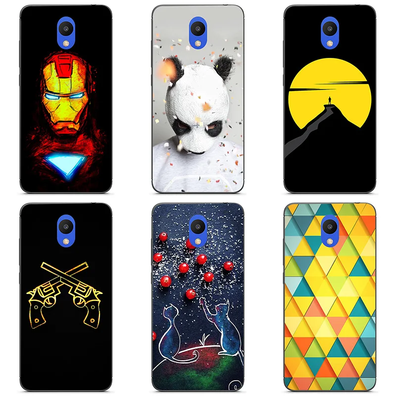 Чехол для Meizu M6 Meilan 6 Мягкая силиконовая задняя крышка чехлы с абстрактным