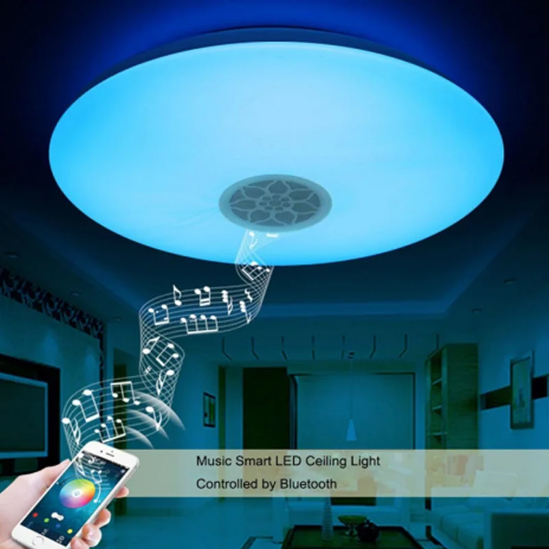 Умная Светодиодная потолочная лампа RGBW музыкальный потолочный светильник с