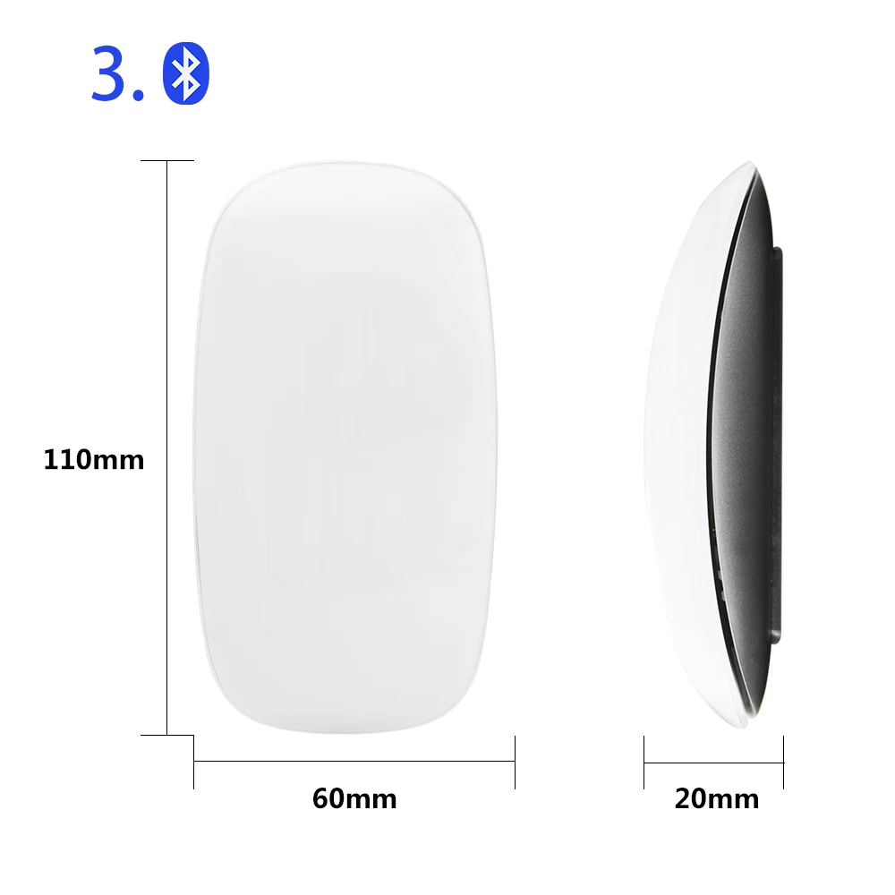 Беспроводная Bluetooth Волшебная сенсорная мышь CHYI 1200DPI ультратонкая оптическая
