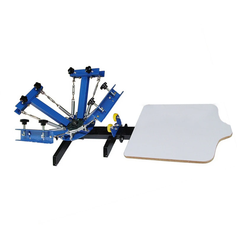 

4 color 1 station silk screen printing machine t-shirt printer press equipment carousel printing area 40*50CM