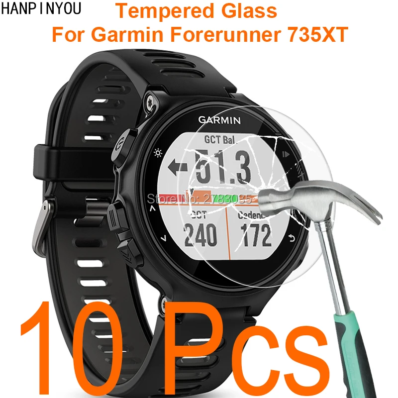 Фото 10 шт. для Garmin Forerunner 735XT 735 XT SmartWatch 9H твердость 2.5D ультра-тонкая закаленная Защитная стеклянная пленка для экрана №1