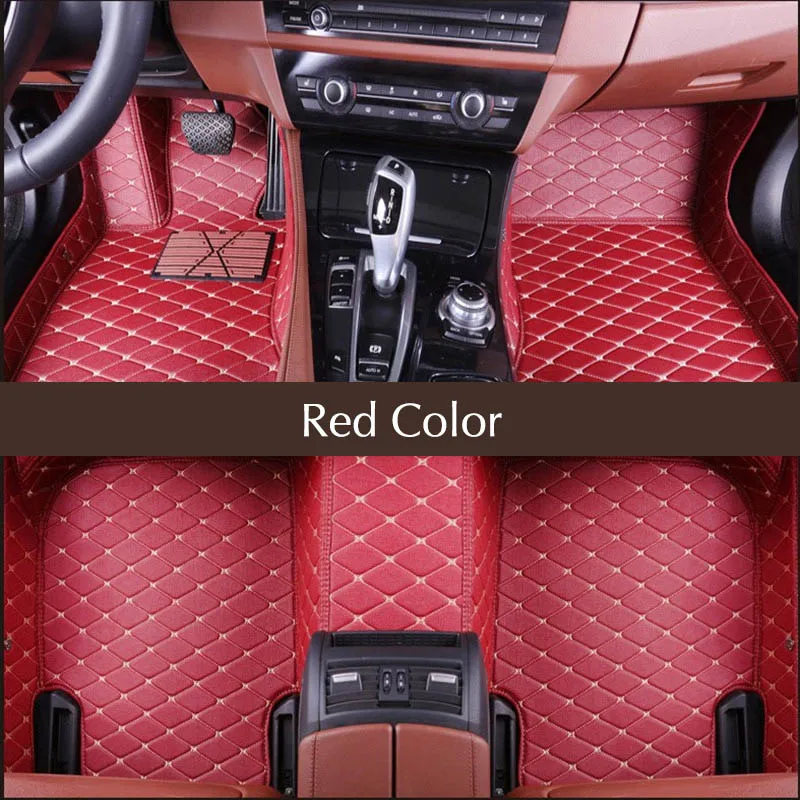 Red color Автомобильный интерьерный коврик на полу, чехол для ног, защитный чехол для hyundai Tucson TL- 3TH LHD - Название цвета: Red color