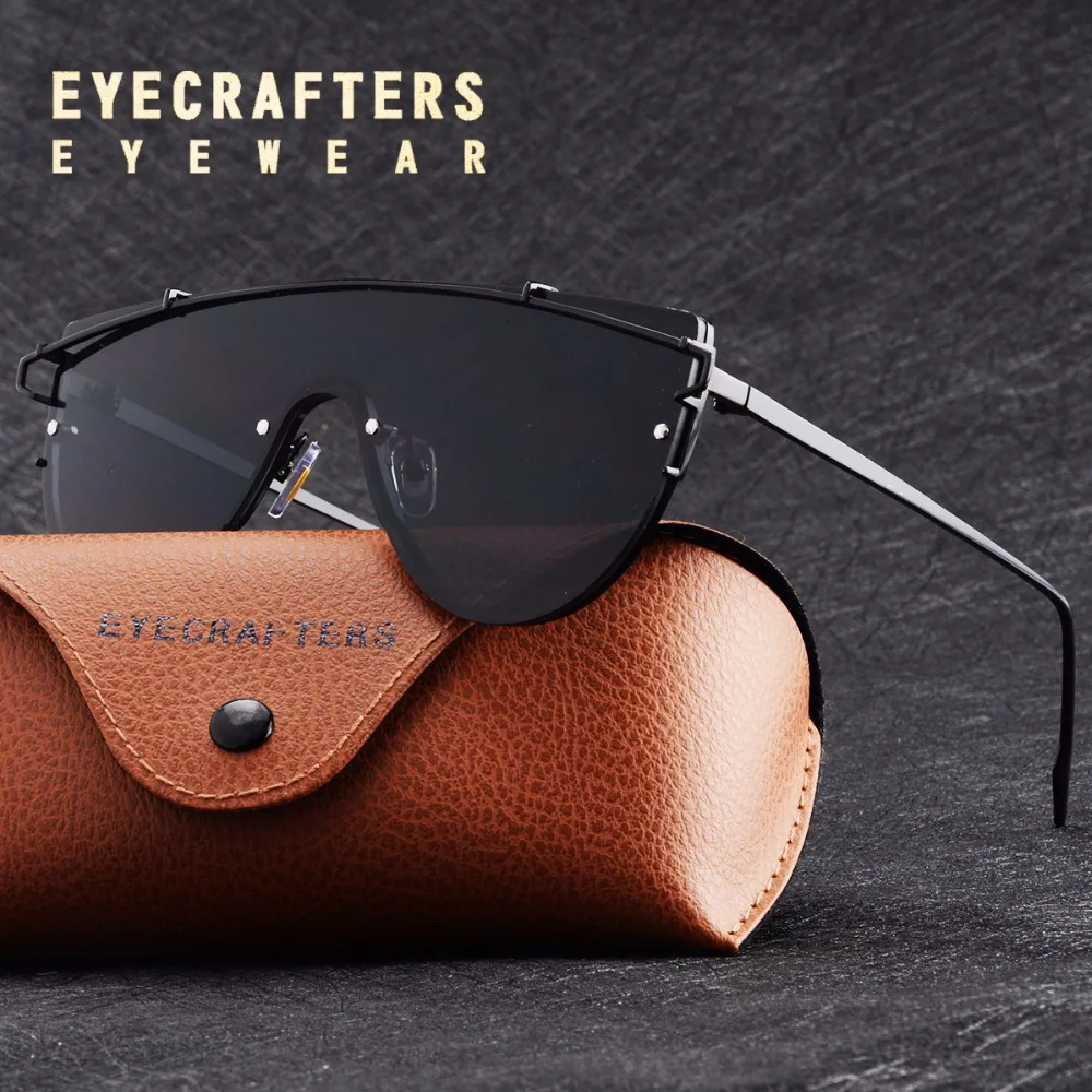 Eyecrafters ретро модные брендовые дизайнерские цельные Солнцезащитные очки женские