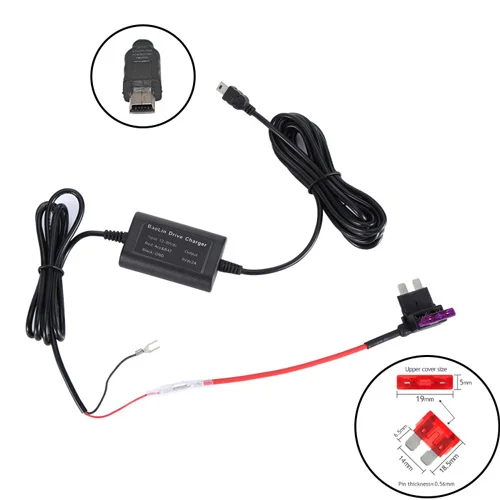 3-Mini C Micro/Mini USB Buck line автомобильный прикуриватель адаптер питания для зарядного устройства Инверторные аксессуары для автомобиля dvr рекордер мониторинг парковки gps - Название цвета: 3-Mini C