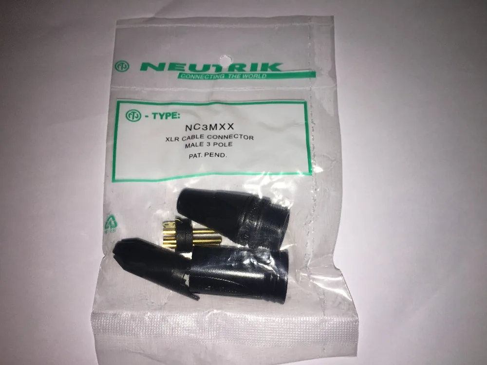 

60 шт./лот 30 шт. NC3MXX и 30 шт. NC3FXX NCK штекер и гнездо A набор 3Pin XLR Разъем черный оригинал