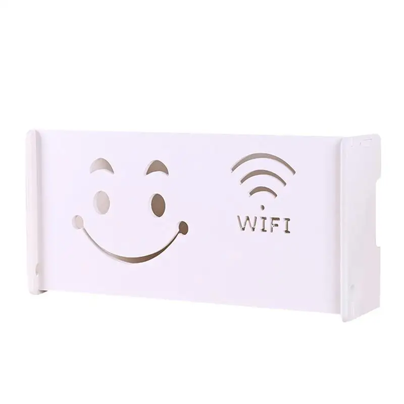 OUNONA Router Modem контейнер для хранения Настенный стеллаж с толстым смайликом бровей и