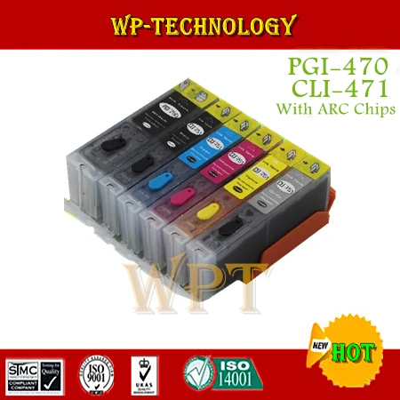 

6PK Full Ink Refillable Ink cartridge suit for PGI 470 CLI 471 ,suit for Canon PIXMA MG5740 MG6840 MG7740 . with ARC Chips