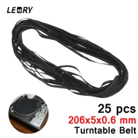 leory 25pcs 206x5x0 6mm wholesale turntable belt high end rubber longplayer phonograph belt for lp replace plattenspieler belt