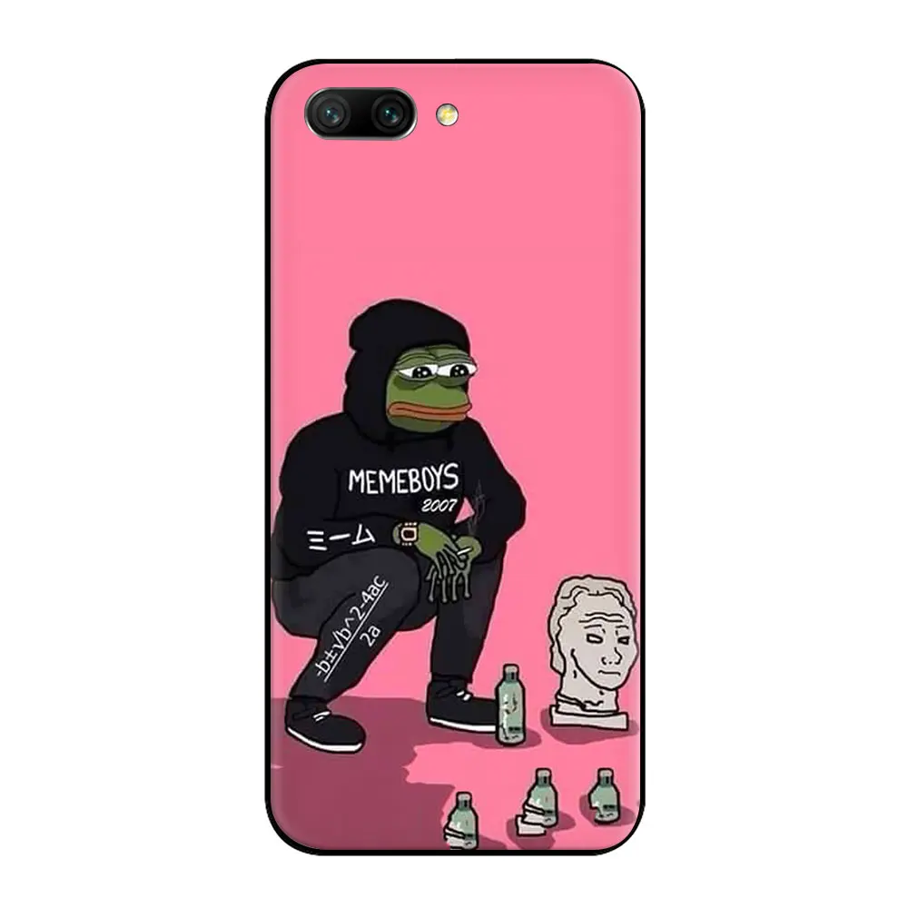 B1 Интернет мем самодовольный лягушка Pepe ТПУ чехол для huawei Honor 10 8 9 Lite 6A 7A Pro 7c 7x 8c 8x Nova 3 3i Y9 Y7 Y6 Y5 Prime - Цвет: B1