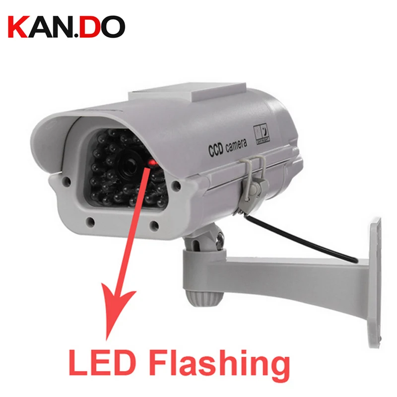 

2300 big sizer outdoor waterproof imitation CCTV Camera,scaring camera w/ IR LED flashing solar dummy camera Simulation Camera
