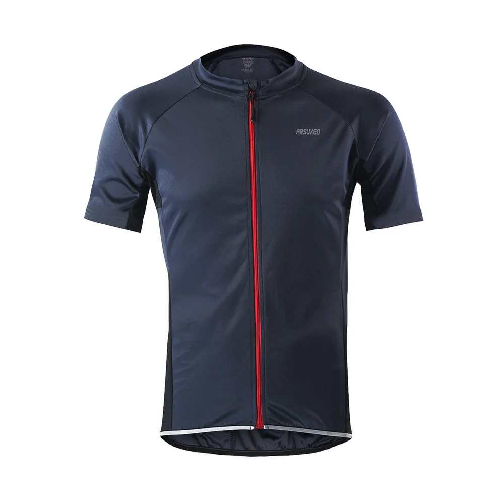 gray short sleeves ARSUXEO для спорта на открытом воздухе Велоспорт Джерси весна лето Мотокросс Велосипед велосипед с длинным рукавом MTB Одежда Рубашки Одежда велосипед Джерси - Цвет: gray short sleeves