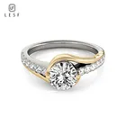 Женское Обручальное кольцо с муассанитом, из серебра 925 пробы