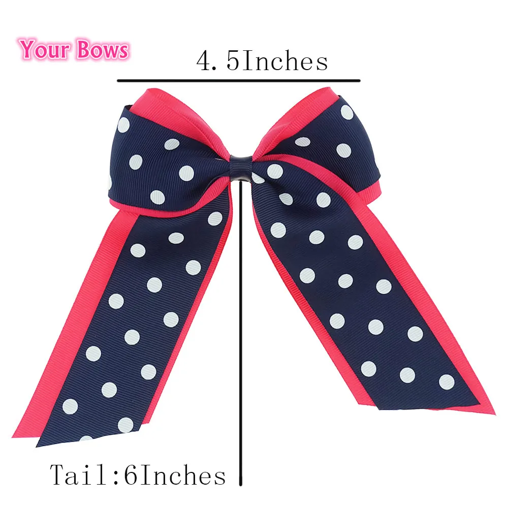 2 шт./лот 4 5 дюйма большие девушки Черлидинга банты для волос Grosgrain ленты заколки