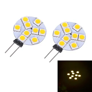 4 двухконтактных лампы HRSOD G4 W 9 SMD 5050 LM теплый белый/холодный белый 12 В постоянного