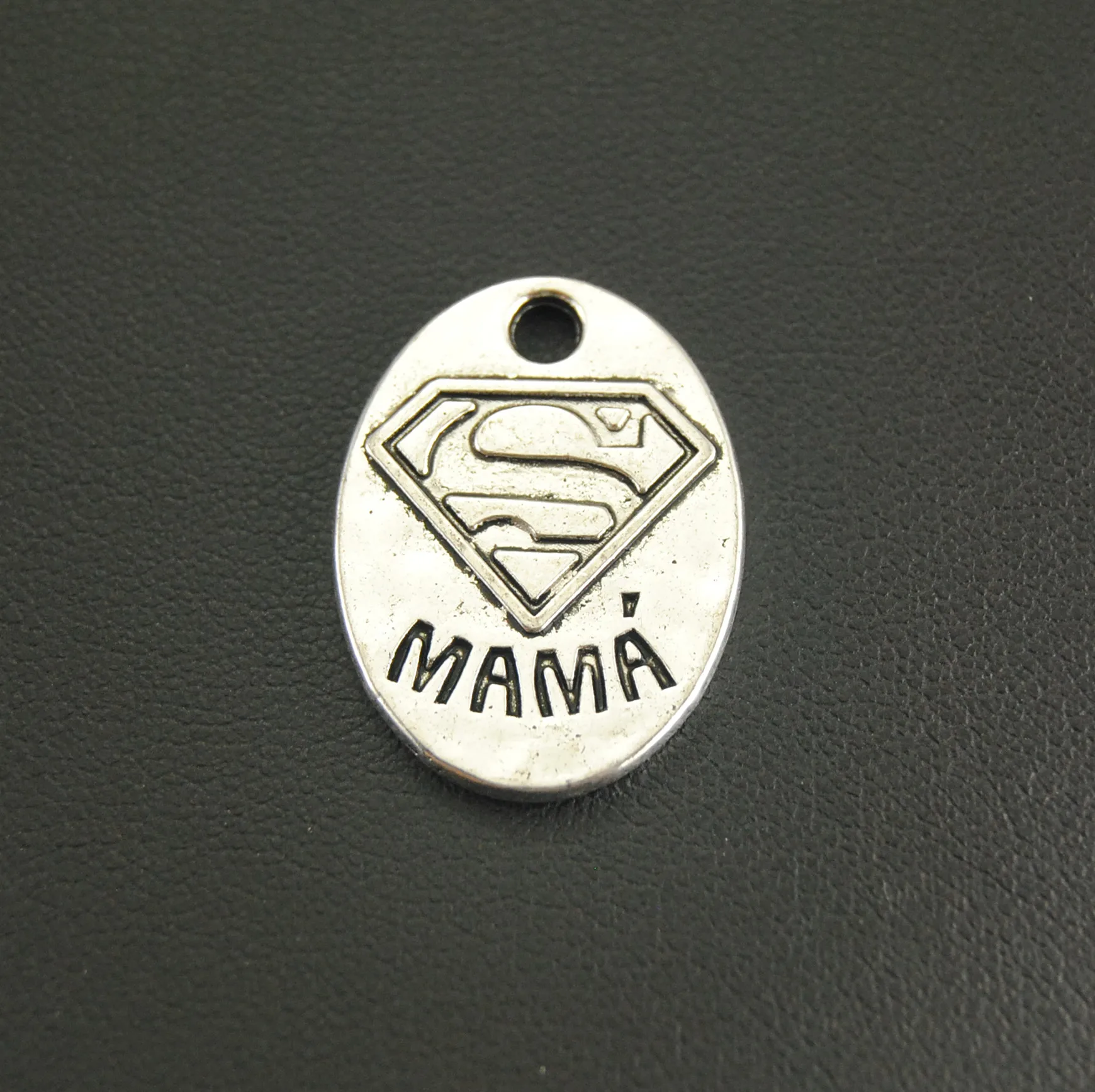 6 шт 2 цвета цинковый сплав супер подвеска с надписью мама браслет ожерелье для