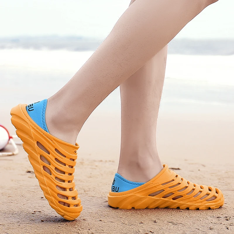 Мужская обувь с перфорацией; мужские сандалии; Sandalias; Летняя обувь; Sandalen; тапочки; Sandalet hombre Sandali Croc; Сабо; Новинка года