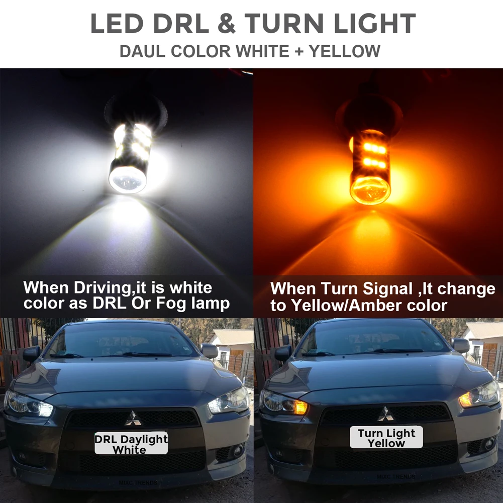 2 шт. 42SMD 2835 DRL светодиодный фонарь для автомобилей BA15S BAU15S 1156 P21W S25 T20 W21W WY21W 7440