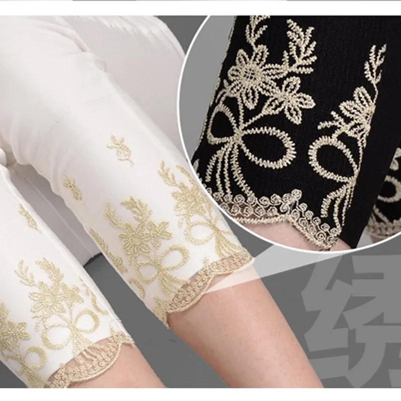 Женские летние тонкие капри из смеси хлопка большого размера XL облегающие