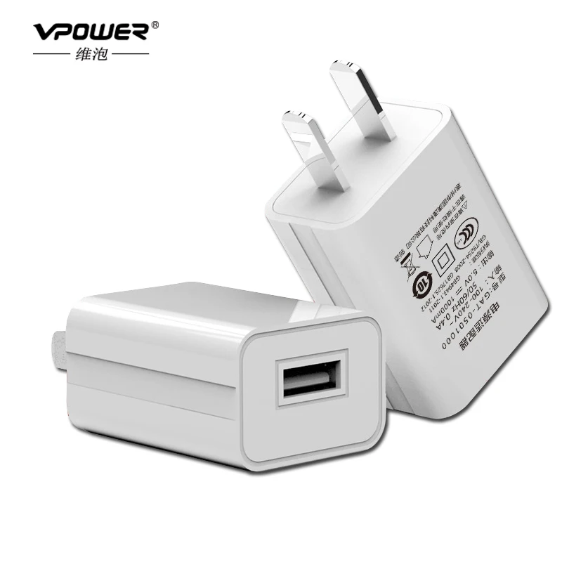 Vpower USB зарядное устройство Универсальный адаптер для быстрой зарядки 5V1A EU US