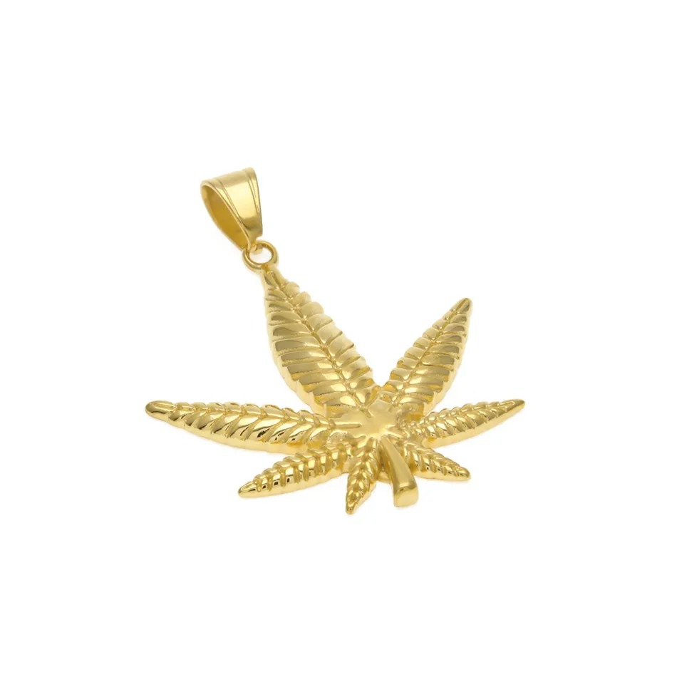 Цепочка с подвеской в виде листьев из нержавеющей стали | Украшения и аксессуары