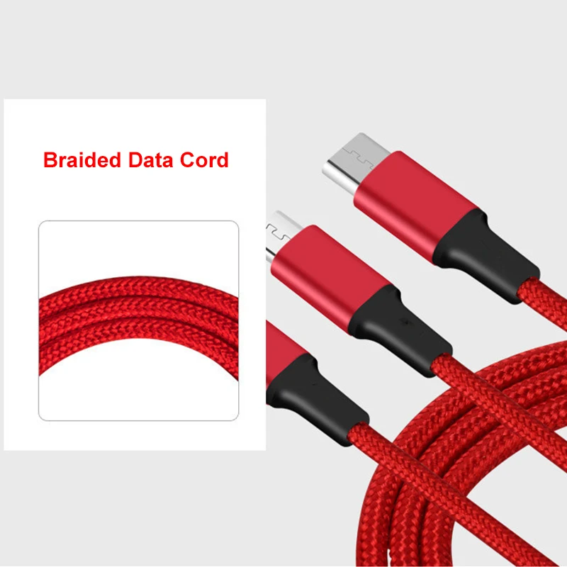 USB кабель для iPhone XS X 8 7 6 зарядное устройство 3 в 1 Micro Android TypeC кабели мобильных
