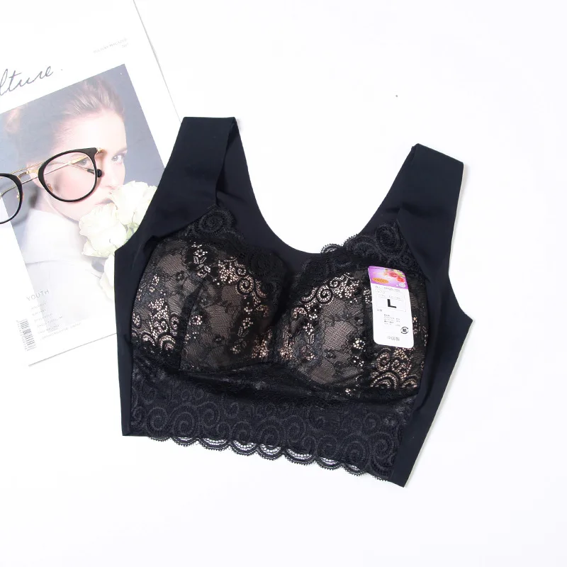 2019 плюс Размеры Для женщин тонкий кружевной бюстгальтер без косточек дышащее с