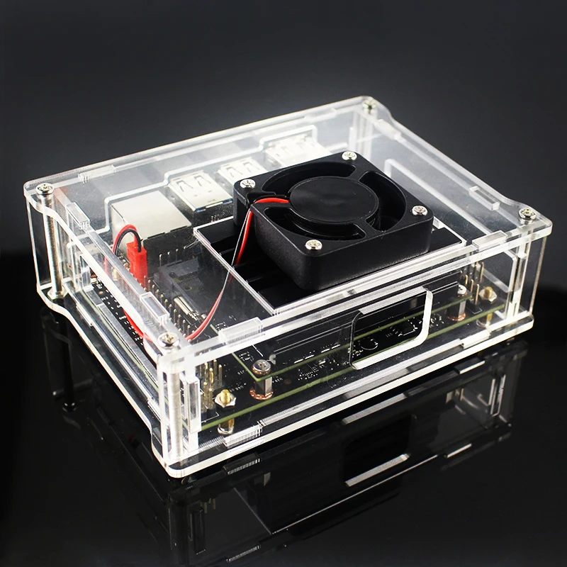 Новое поступление акриловый чехол с охлаждающим вентилятором для NVIDIA Jetson Nano Developer kit чехол Корпус кулер