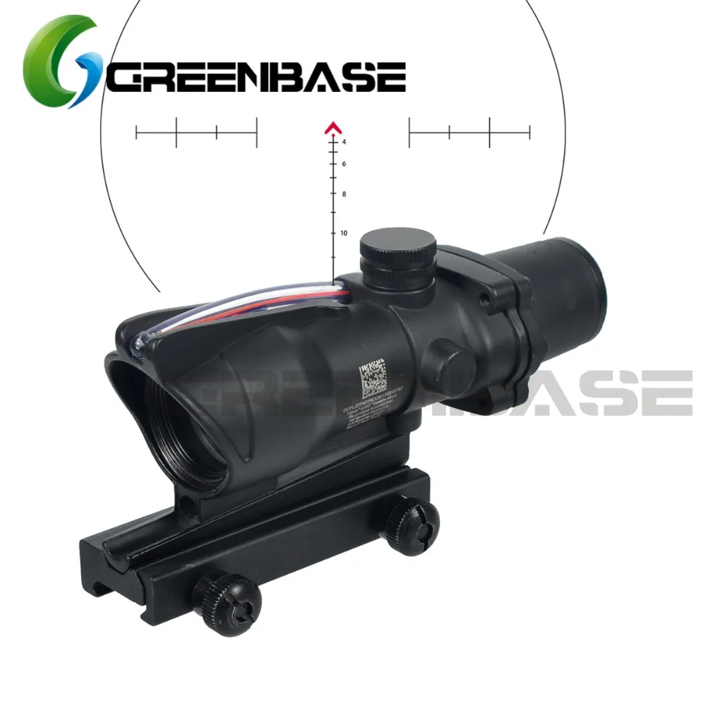 Тактический охотничий прицел Greenbase ACOG шеврон сетка 4X32 оптика из настоящего