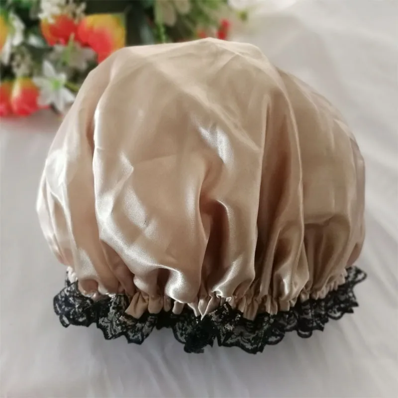 Style 17 Красивые толстые женские шапочки для душа, цветные двухслойные шапочки для душа для ванной, покрытие для волос для взрослых, водонепроницаемые, распродажа - Цвет: Style 17