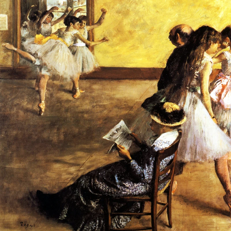 

figurative art posters canvas painting mural prints poster art Edgar Degas Classe de Ballet, salle de danse Huile sur Toile